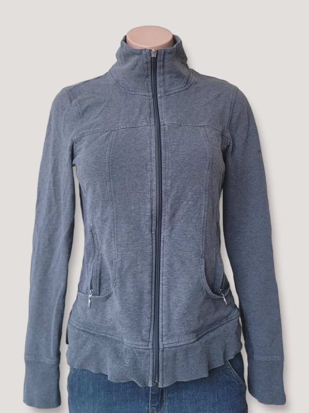 Vintage Muv Gray Slim Fit Track Jersey Jacket Vintage Retro Sportcore M